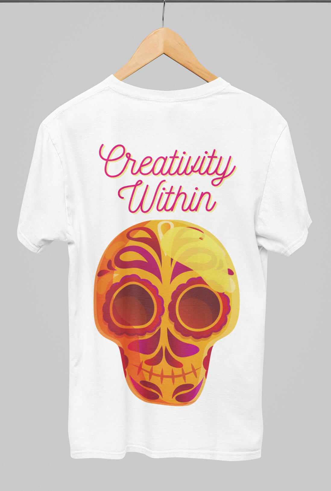 Creativity With In Men's Back Print T-Shirt