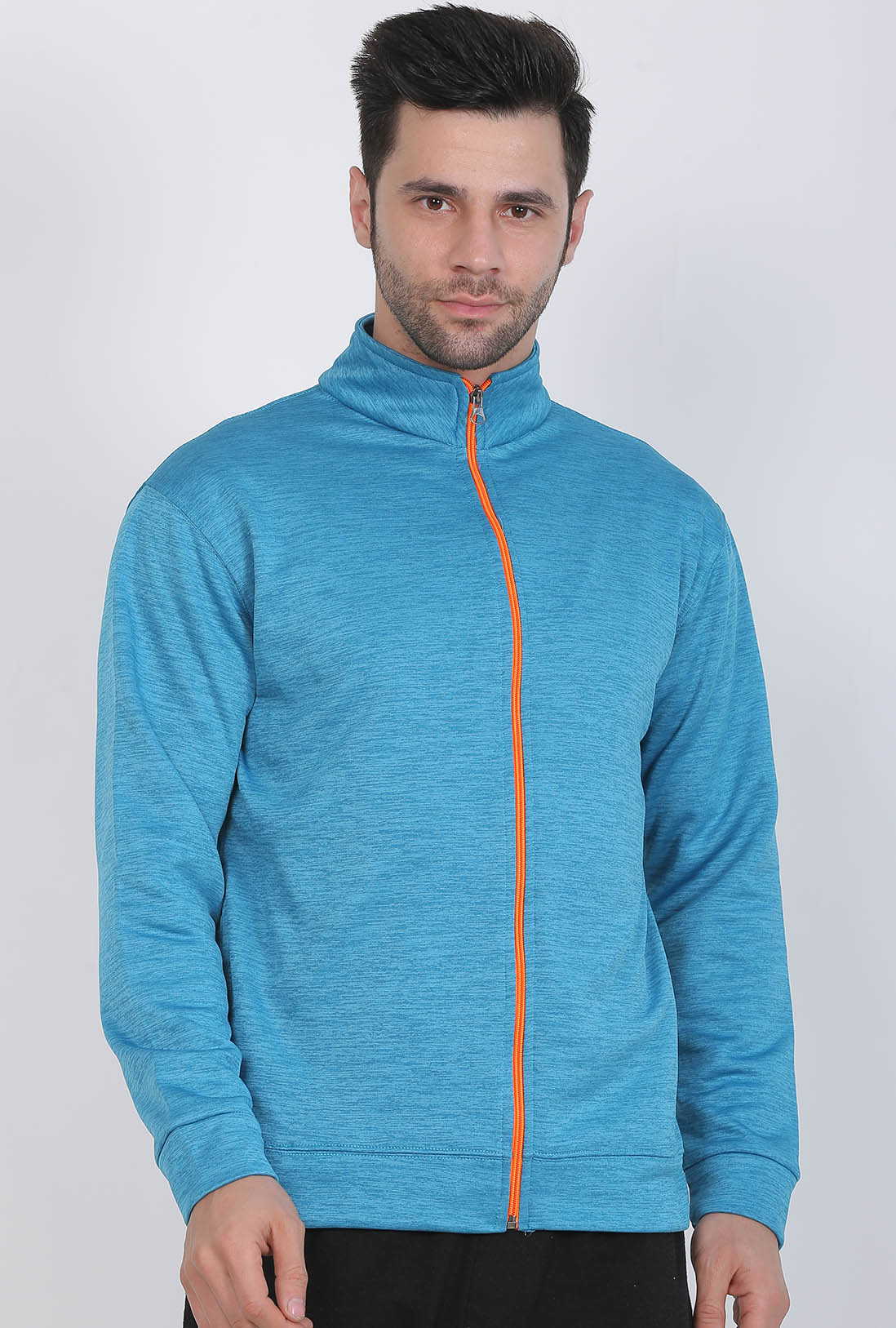 Sports Wear Light Blue Zipper