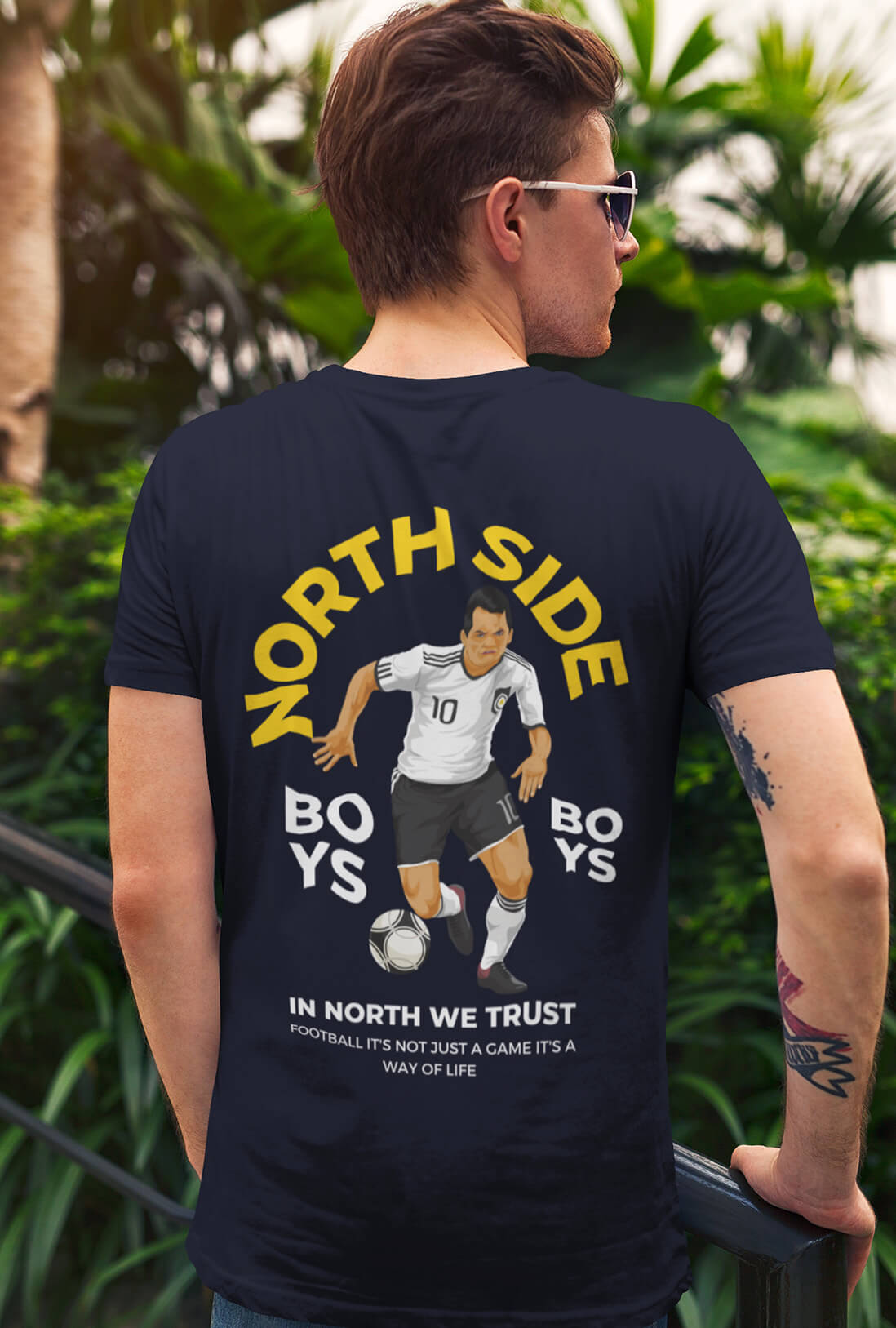 North Side Football Men's Back Print T-Shirt