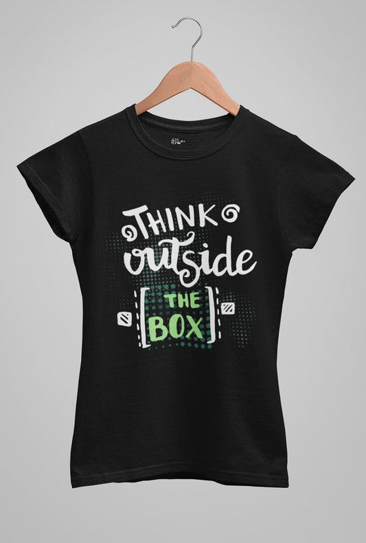 Think Outside The Box Women's Cotton T-Shirt