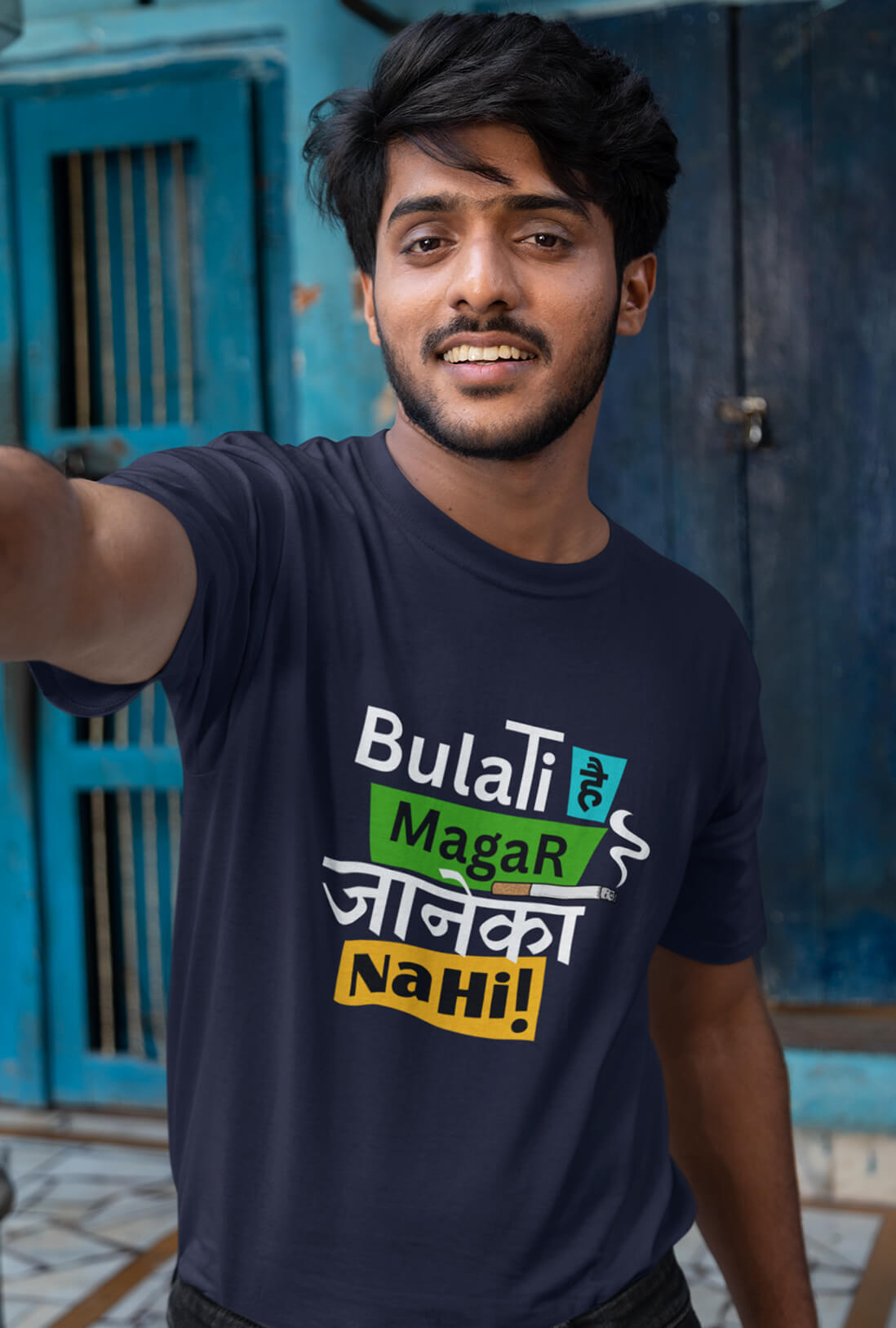 Bulati Hai Magar Indori Men's Cotton T-Shirt