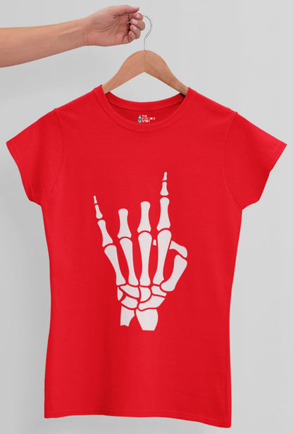 Skeleton Hand Women's Cotton T-Shirt