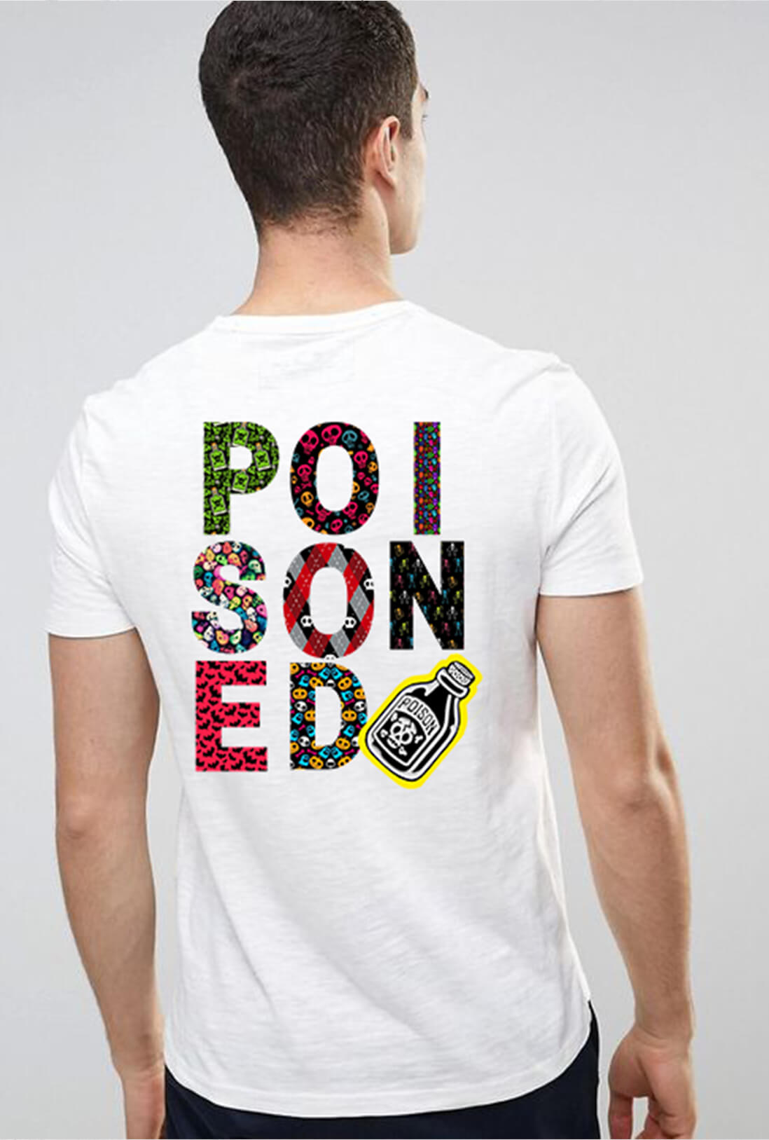 Poisoned Men's Back Print T-Shirt