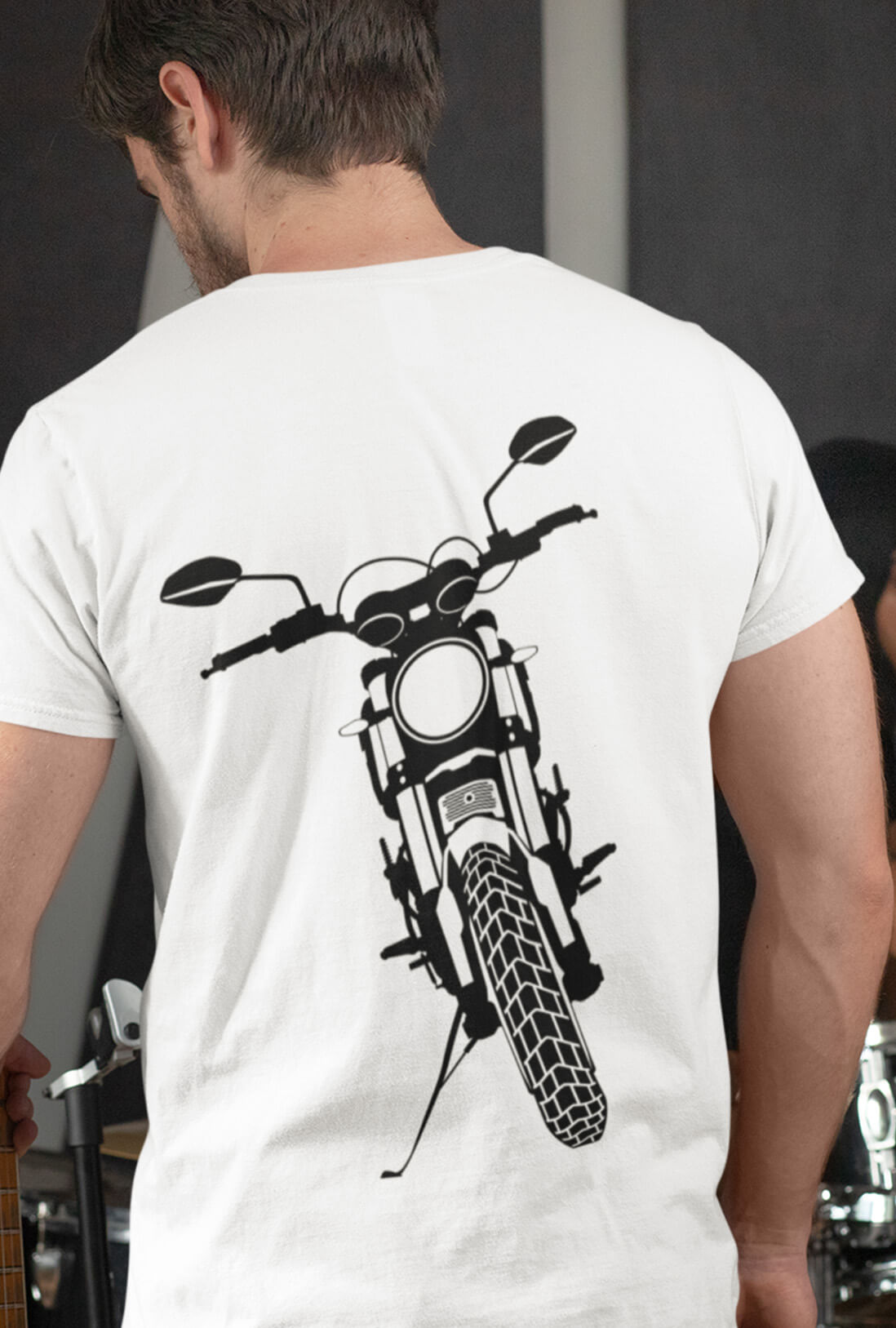 Bike Men's Front Back Printed T-Shirt