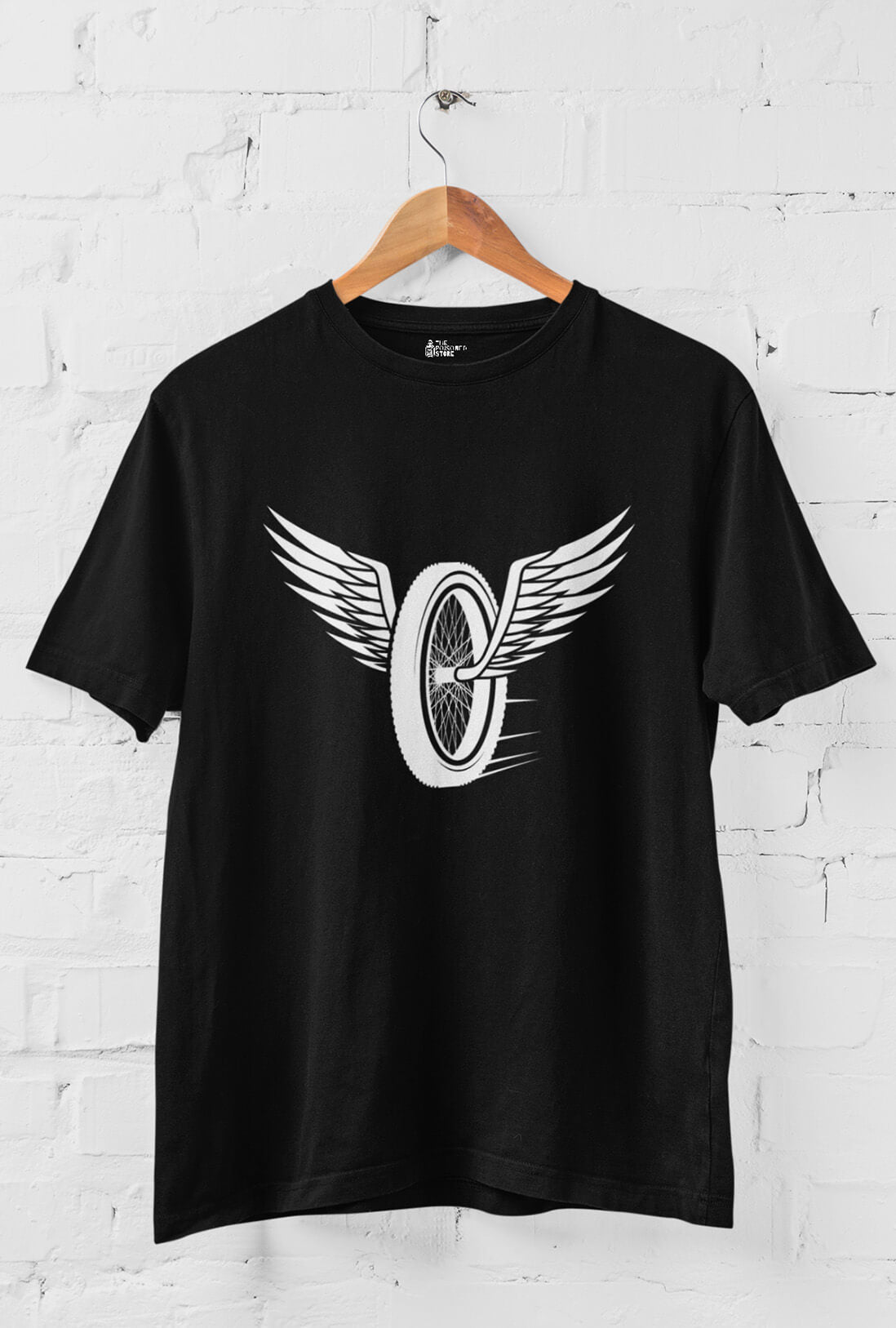 Wings On Wheels Men's Front Back Printed T-Shirt