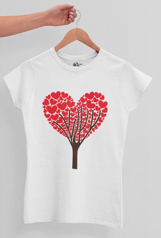 Tree Of Hearts Women's Cotton T-Shirt