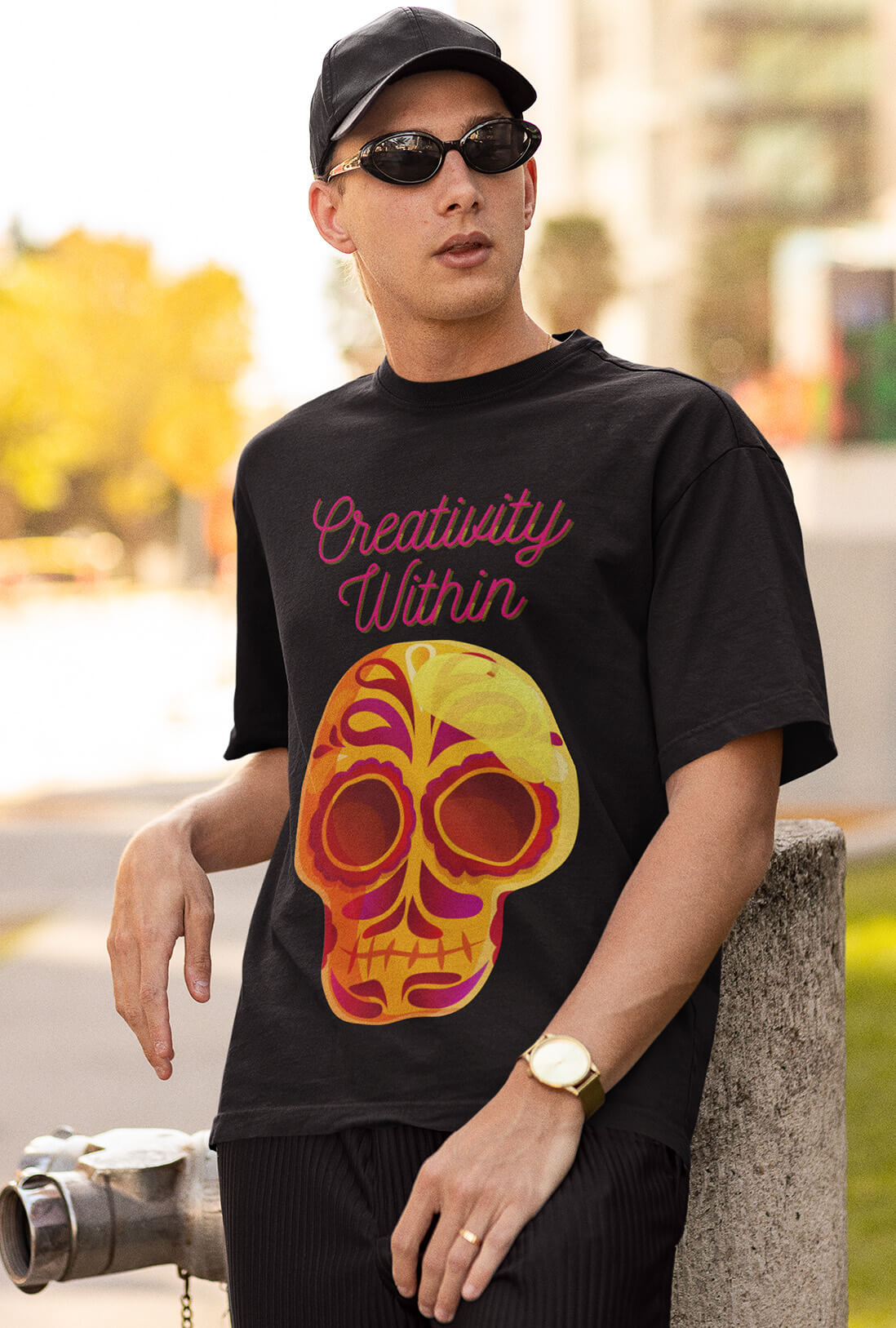 Creativity With In Men's Oversized T-Shirt