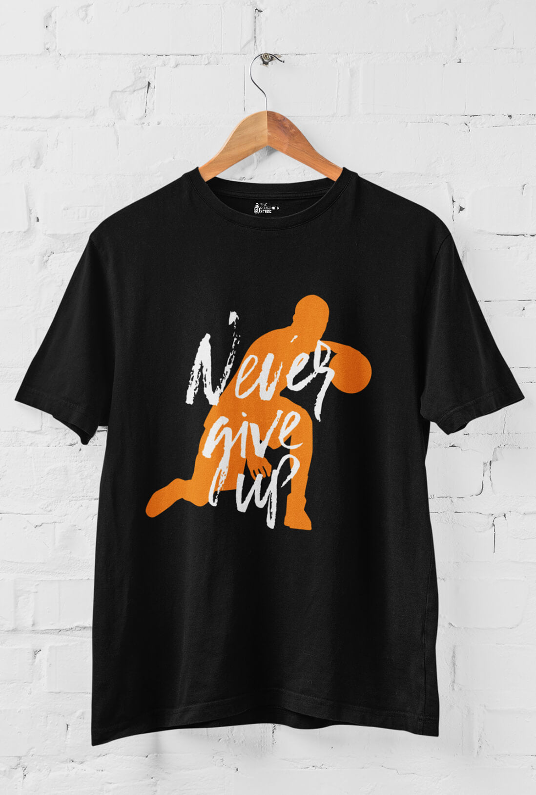 Never Give Up Men's Printed T-Shirt