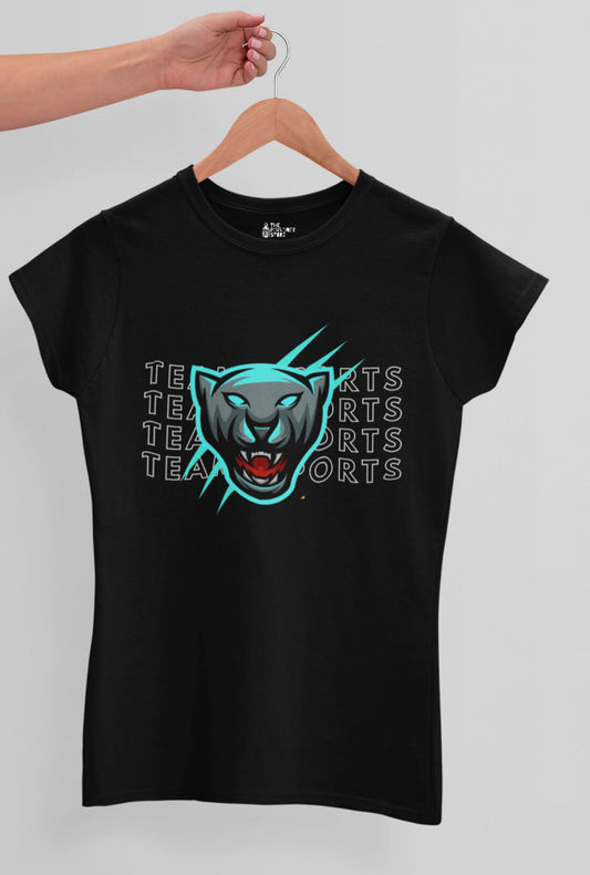 Team Sports Panther Women's Cotton T-Shirt