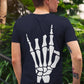 Skeleton Hand Men's Back Print T-Shirt