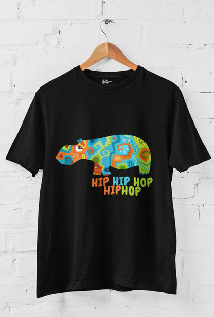 Colorful Hippo Men's Cotton T-Shirt