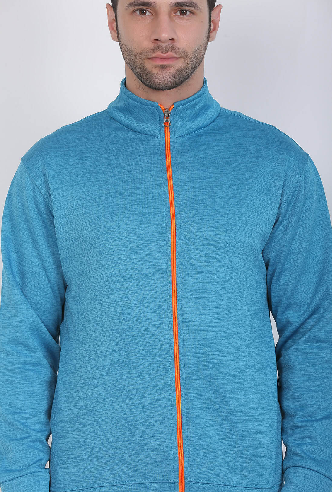 Sports Wear Light Blue Zipper