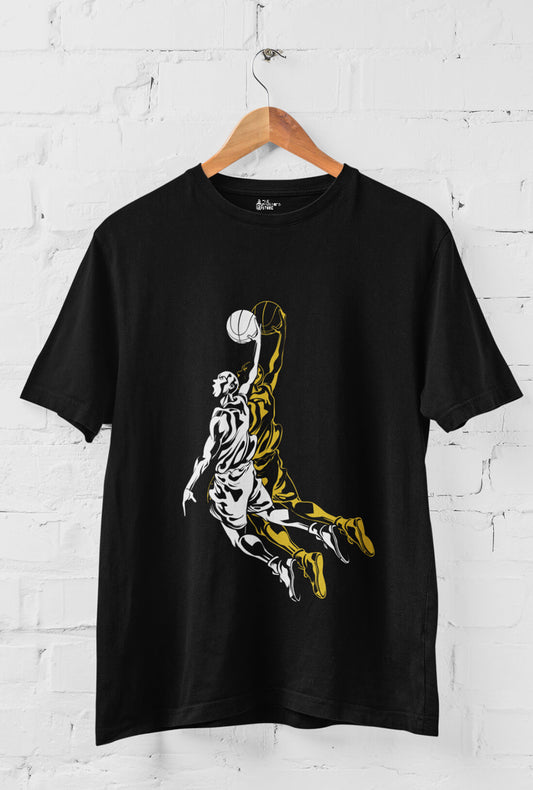 Basket Ball Men's Printed T-Shirt