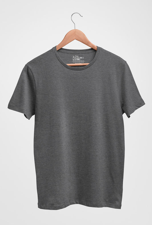 Men's Plain Peppercorn Grey Cotton T-Shirt