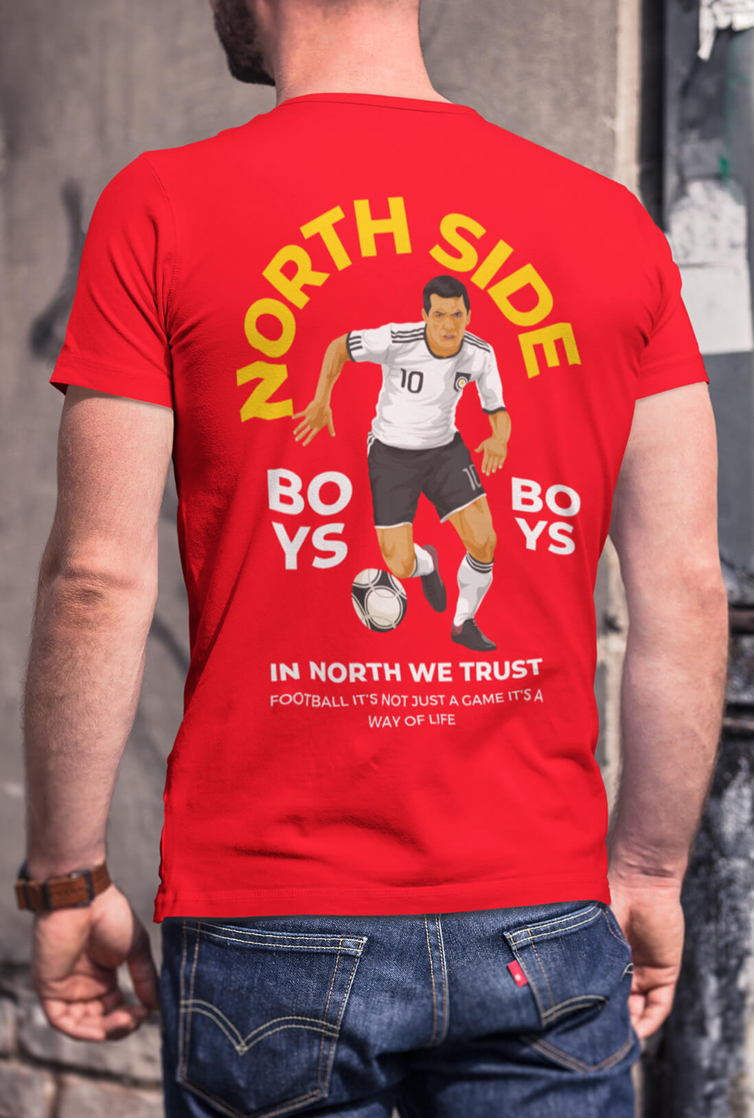 North Side Football Men's Back Print T-Shirt