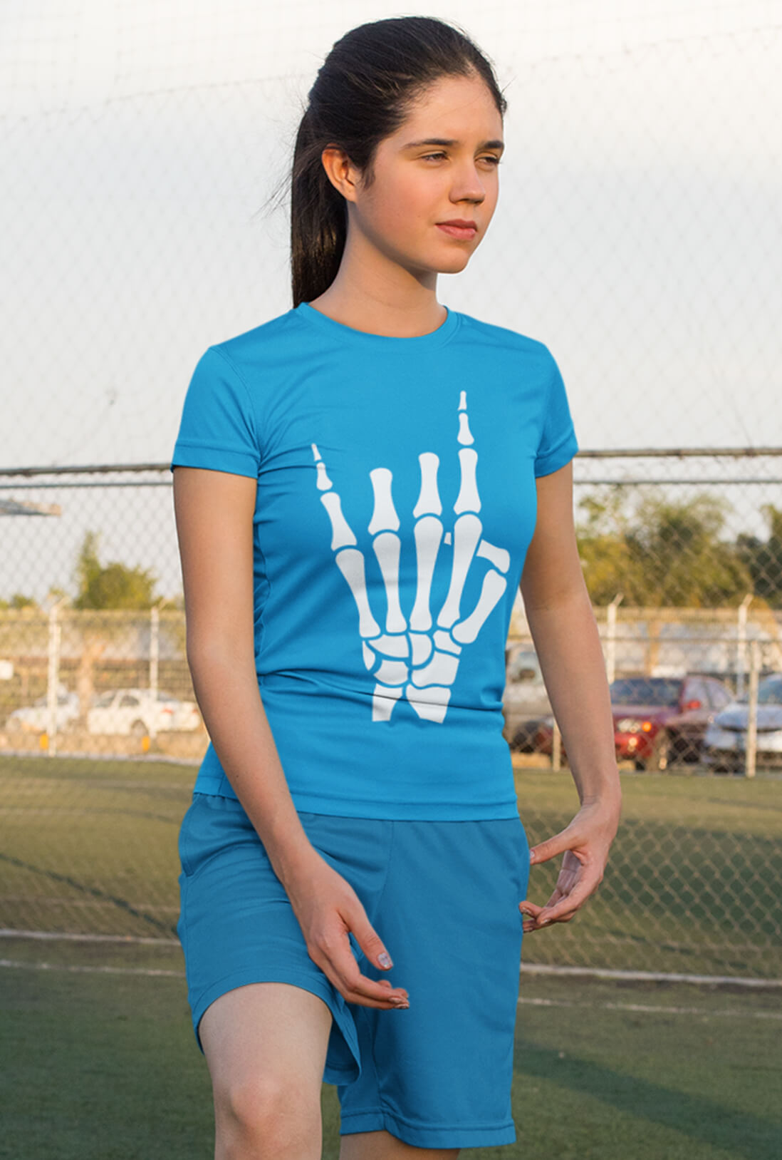 Skeleton Hand Women's Cotton T-Shirt