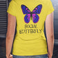 Social Butterfly Women's Back Print T-Shirt