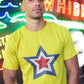 Blue White & Red Star Men's Cotton T-Shirt