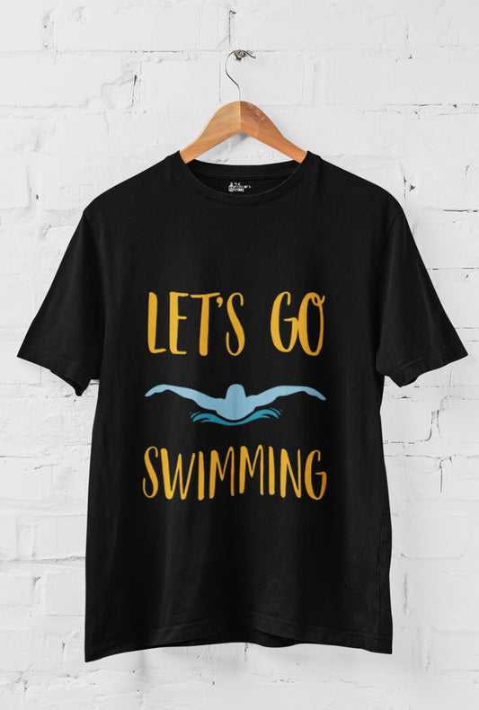 Let's Go Swimming Men's Cotton T-Shirt