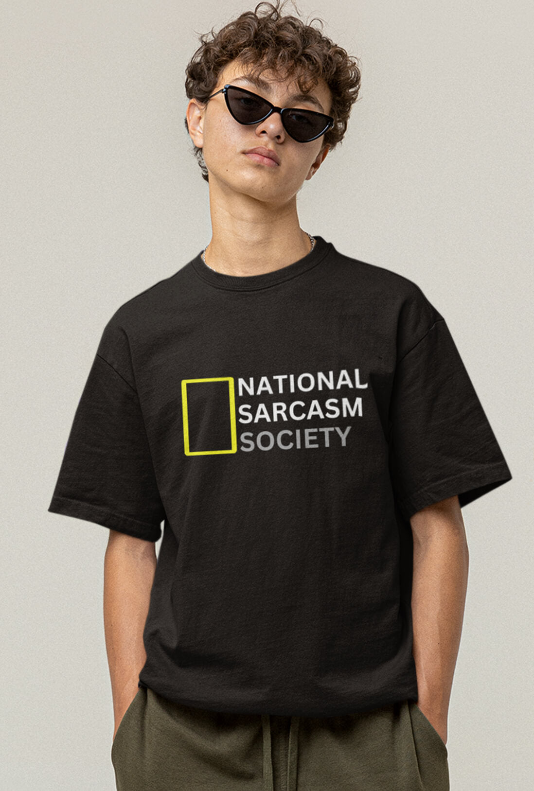 National Sarcasm Society Men's Oversized T-Shirt