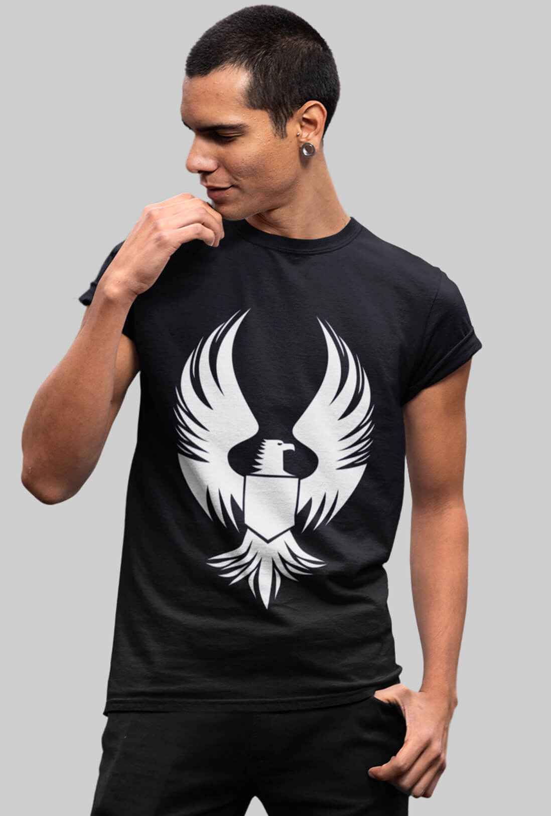 Flying Eagle Men's Cotton T-Shirt