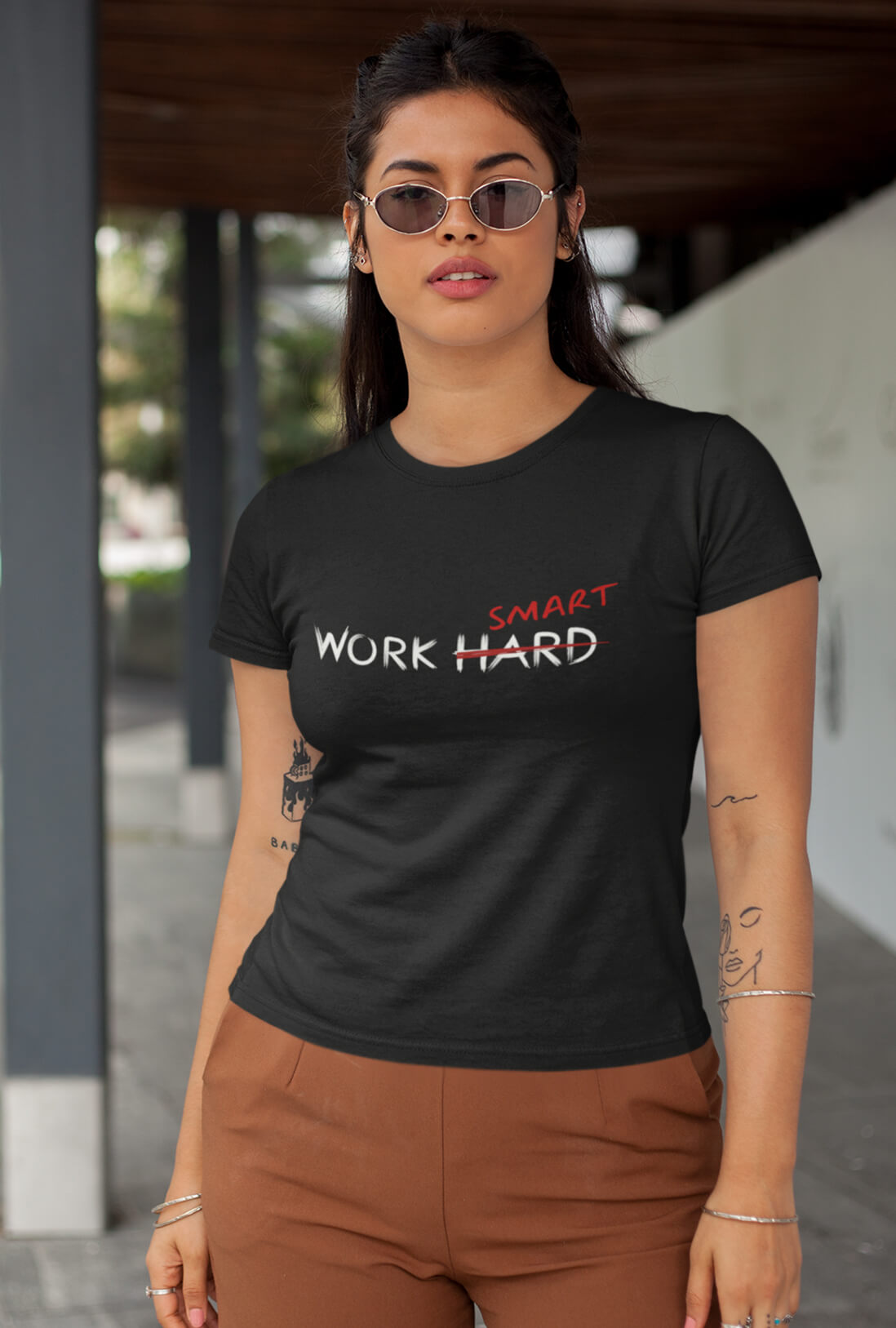 Work Hard Women's Cotton T-Shirt