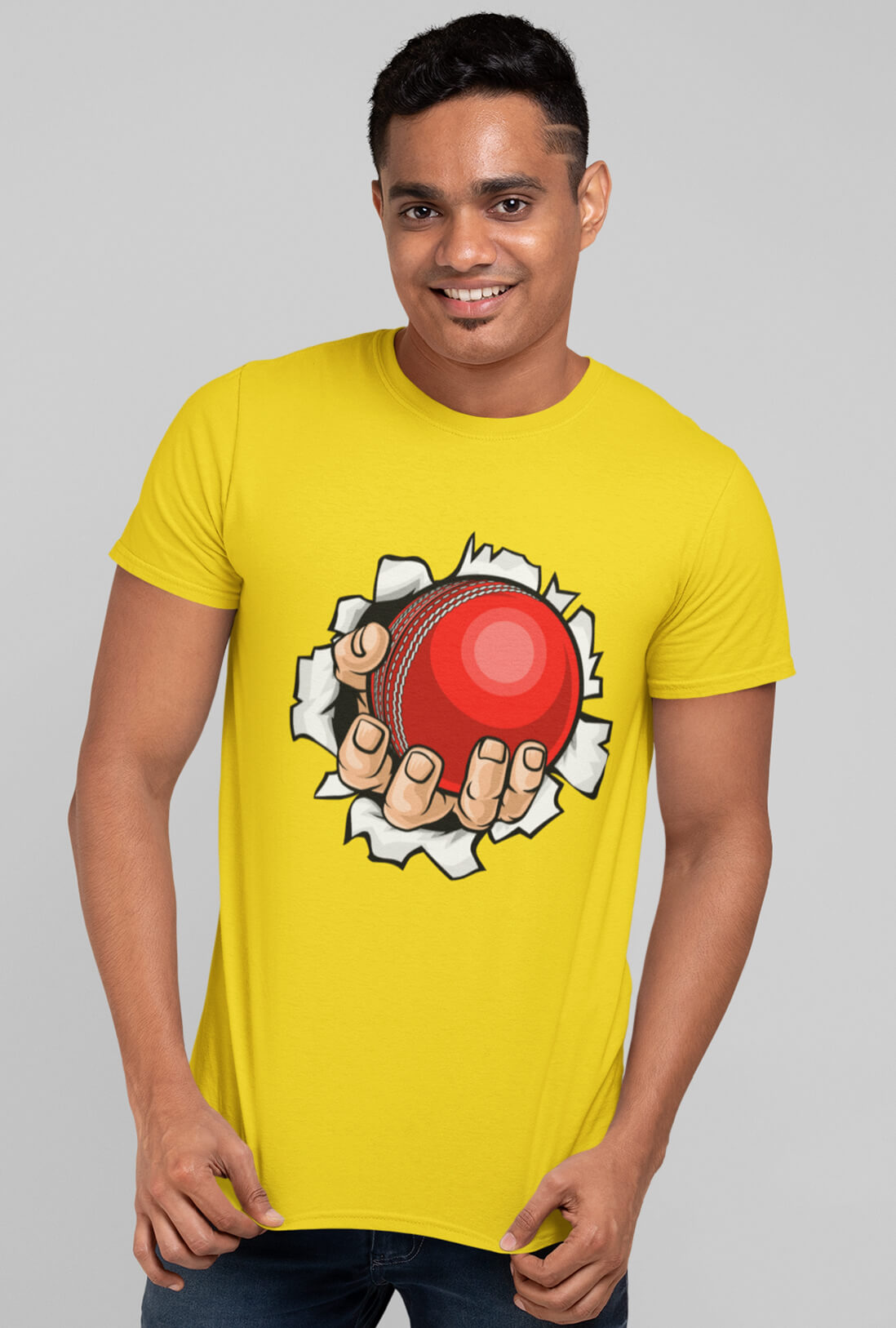 Cricket Ball Men's Cotton T-Shirt