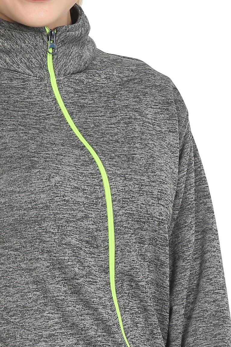 Sports Wear Grey Zipper