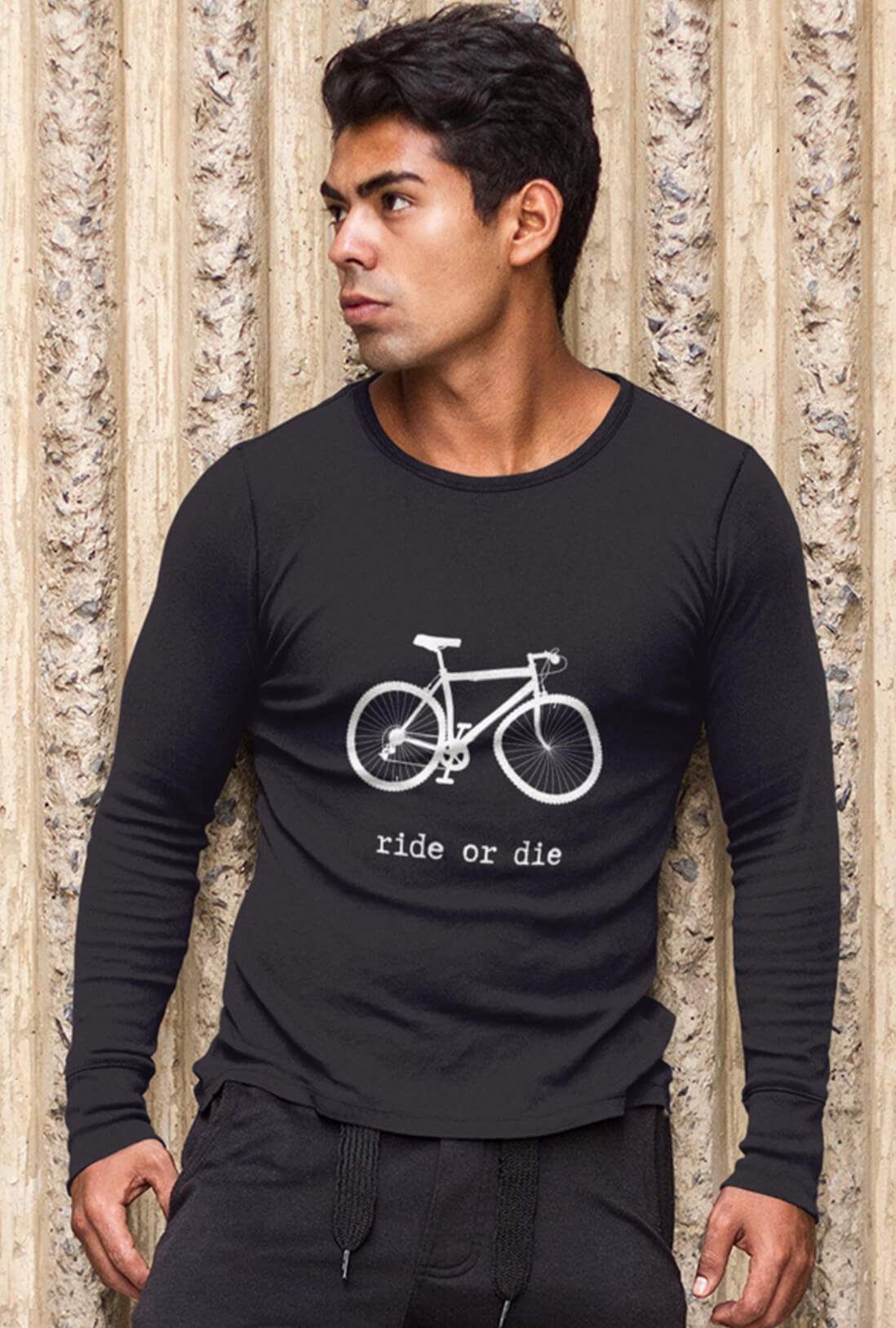 Ride Or Die Men's Full Sleeve Cotton T-Shirt