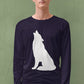 Wolf Men's Full Sleeve Cotton T-Shirt