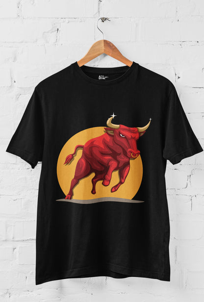 Running Bull Men's Cotton T-Shirt