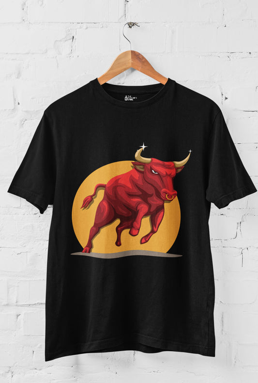 Running Bull Men's Cotton T-Shirt