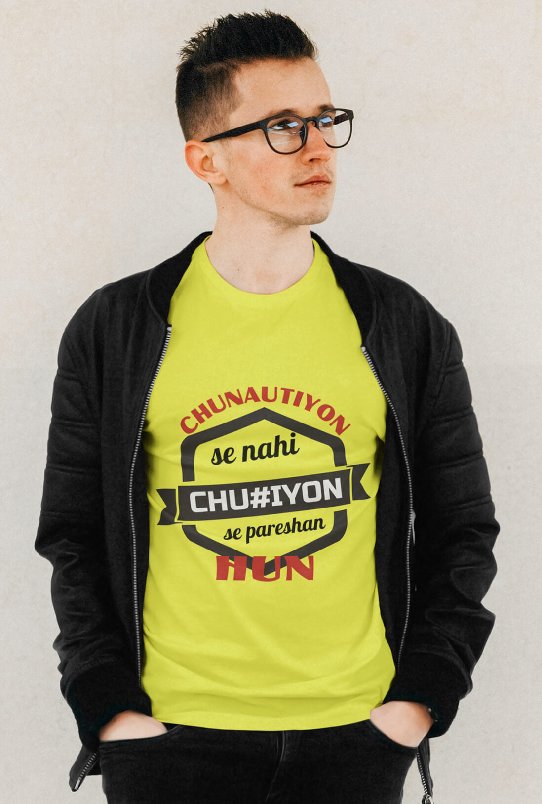 Chunautiyon Se Nhi Naughty Men's Cotton T-Shirt