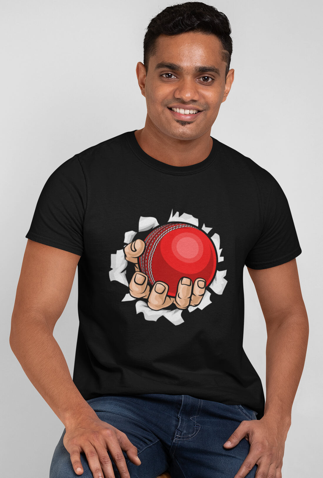 Cricket Ball Men's Cotton T-Shirt