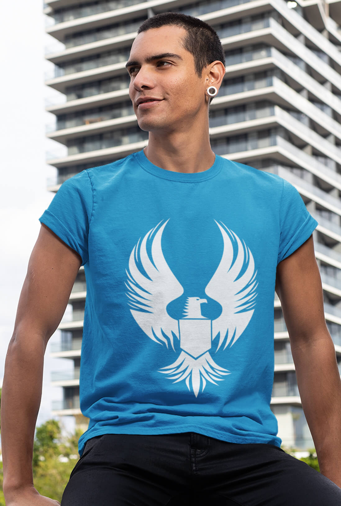 Flying Eagle Men's Cotton T-Shirt