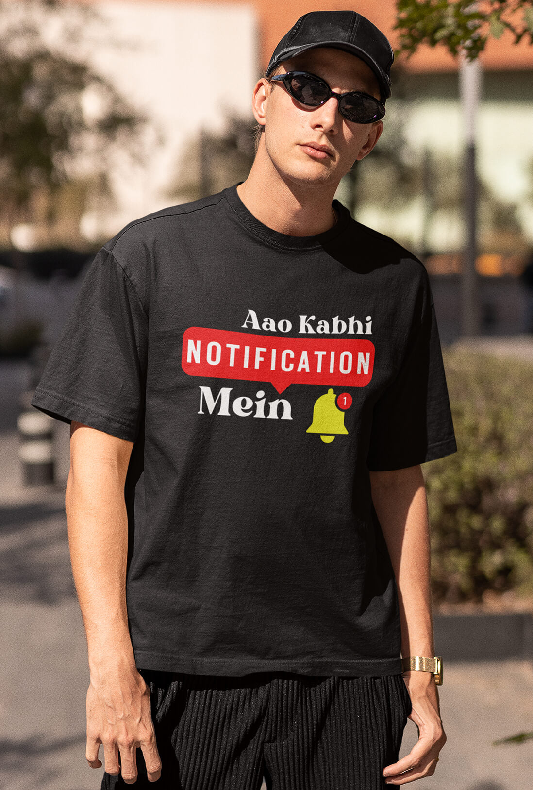 Aao Kabhi Notification Mein Men's Oversized T-Shirt