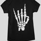 Skeleton Hand Women's Back Print T-Shirt