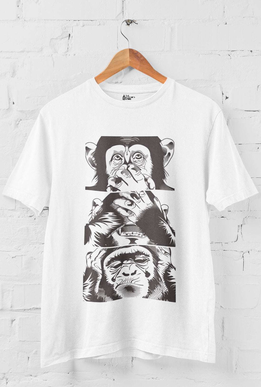 Three Wise Monkey's Men's Cotton T-Shirt