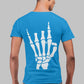 Skeleton Hand Men's Back Print T-Shirt