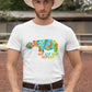 Colorful Hippo Men's Cotton T-Shirt