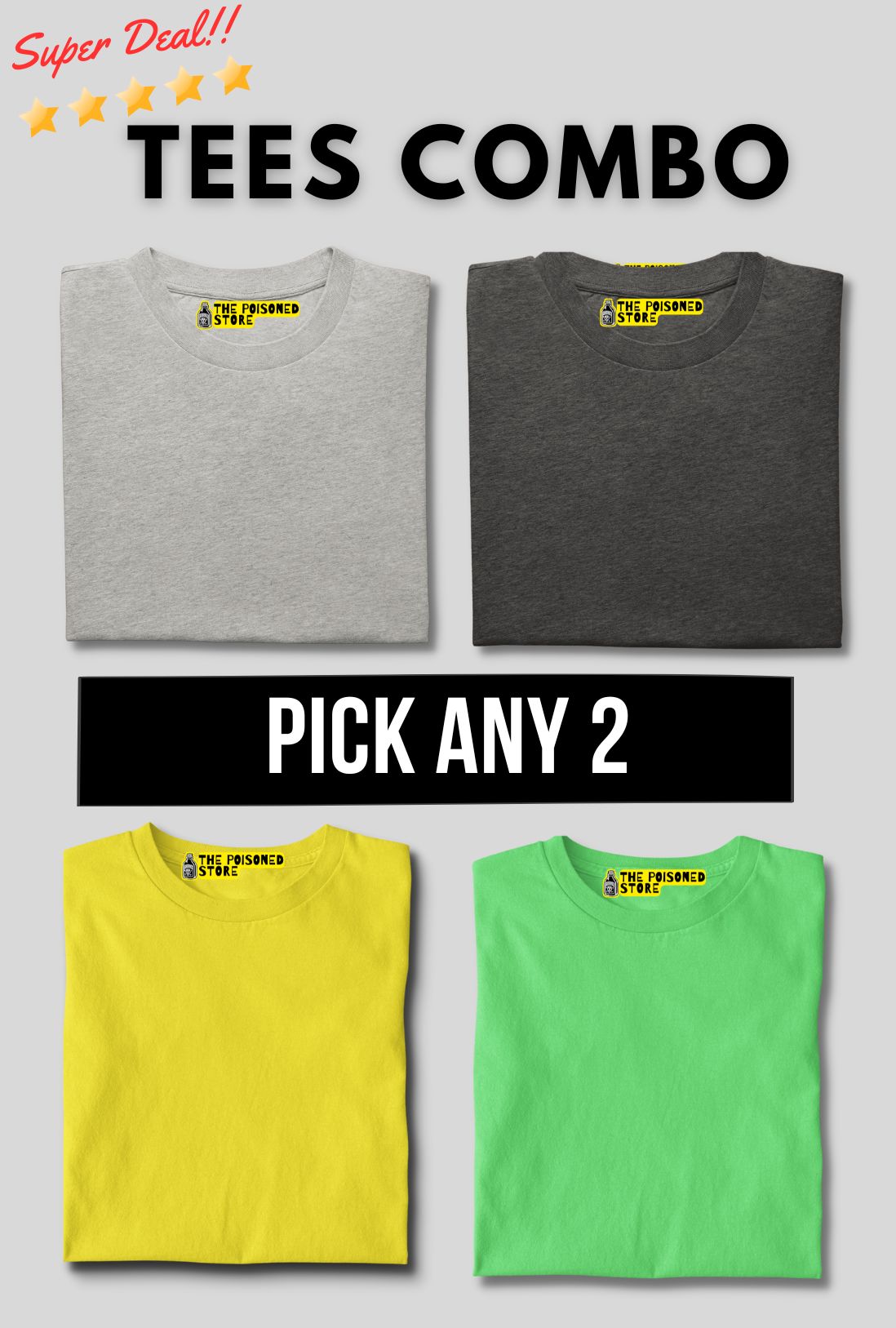 Summer Solid Men's Tees Combo3