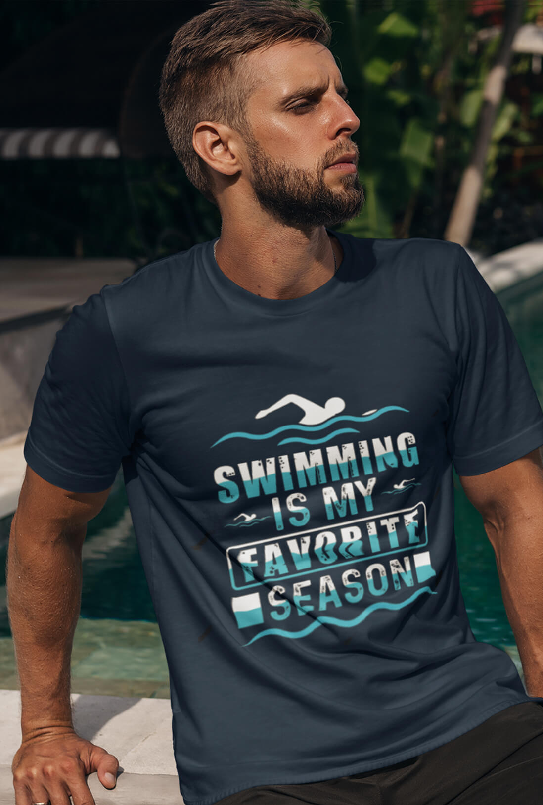 Swimming Is My Favorite Men's Cotton T-Shirt