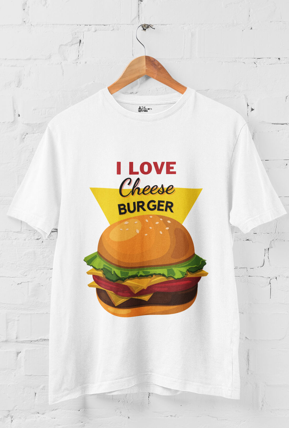 I Love Cheese Burger Men's Cotton T-Shirt