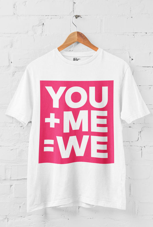 You Plus Me Equal To We Men's Cotton T-Shirt