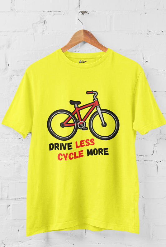 Drive Less Cycle More Men's Cotton T-Shirt