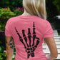 Skeleton Hand Women's Back Print T-Shirt