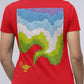 Colorful Smoke From Chirag Women's Back Printed Cotton T-Shirt