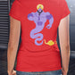 Jinni Coming From Chirag Women's Back Printed Cotton T-Shirt