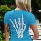 Skeleton Hand Women's Back Print T-Shirt