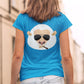 Sheep In Glasses Women's Back Printed Cotton T-Shirt
